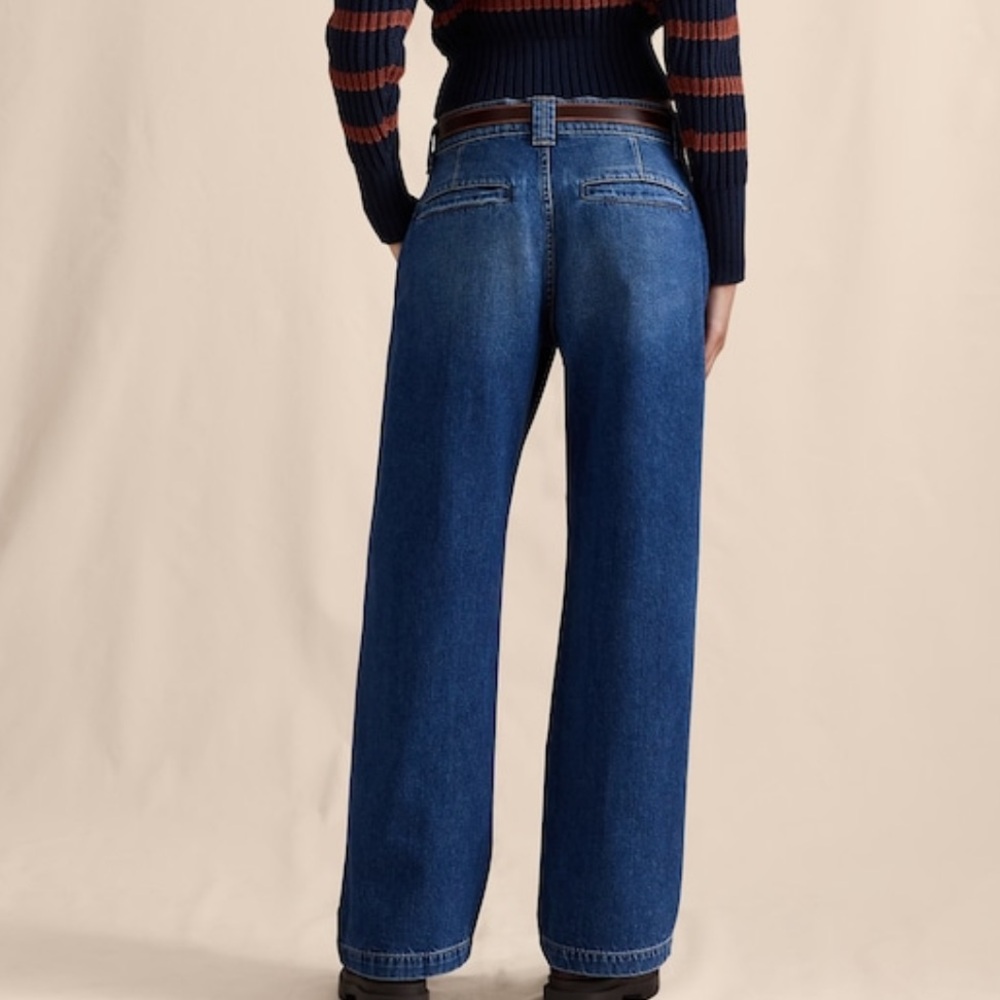 Banana Republic Women's Classic Blue Straight Leg Trouser-Style Jeans